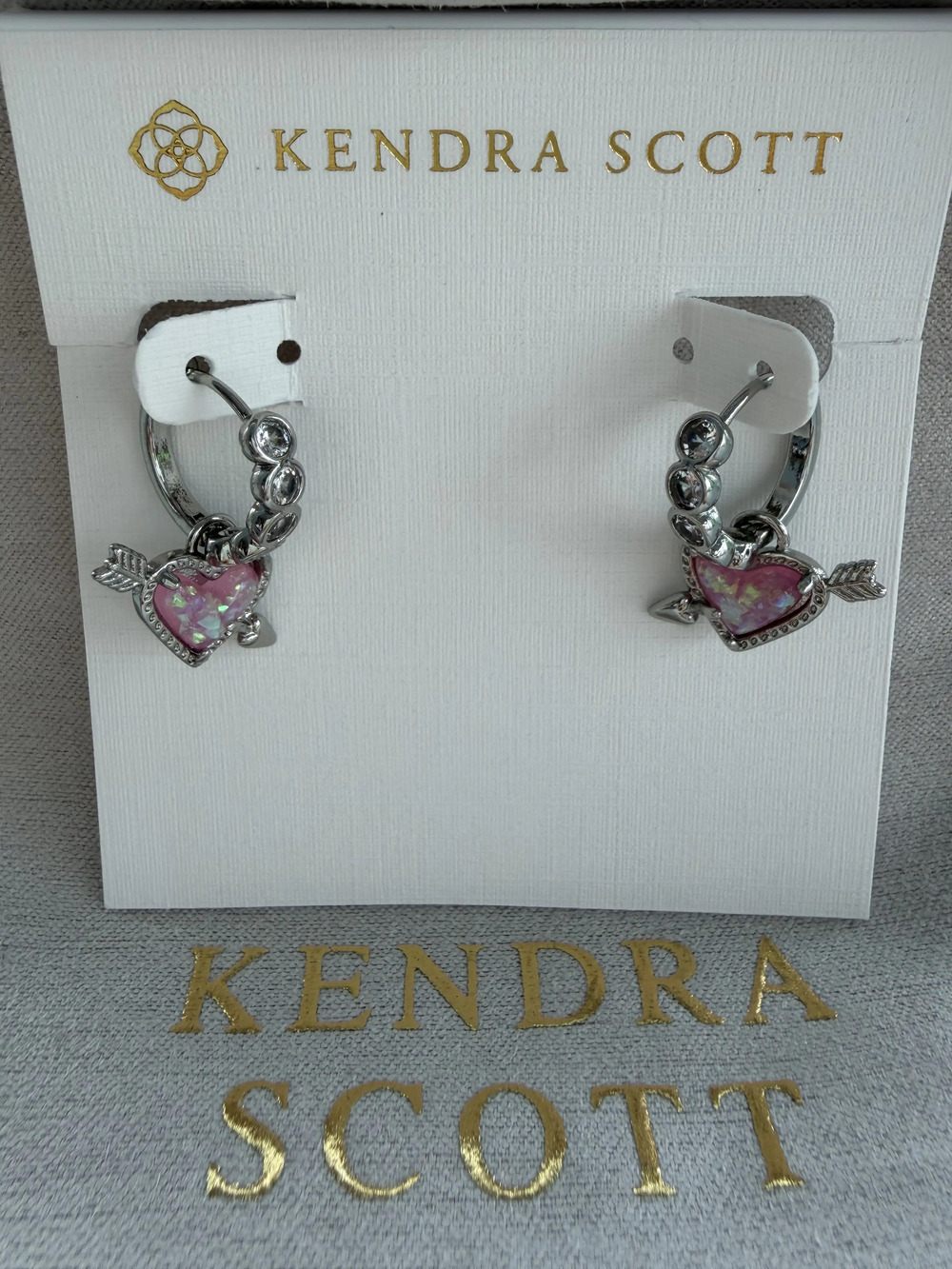 Kendra Scott Pink Heart Earrings